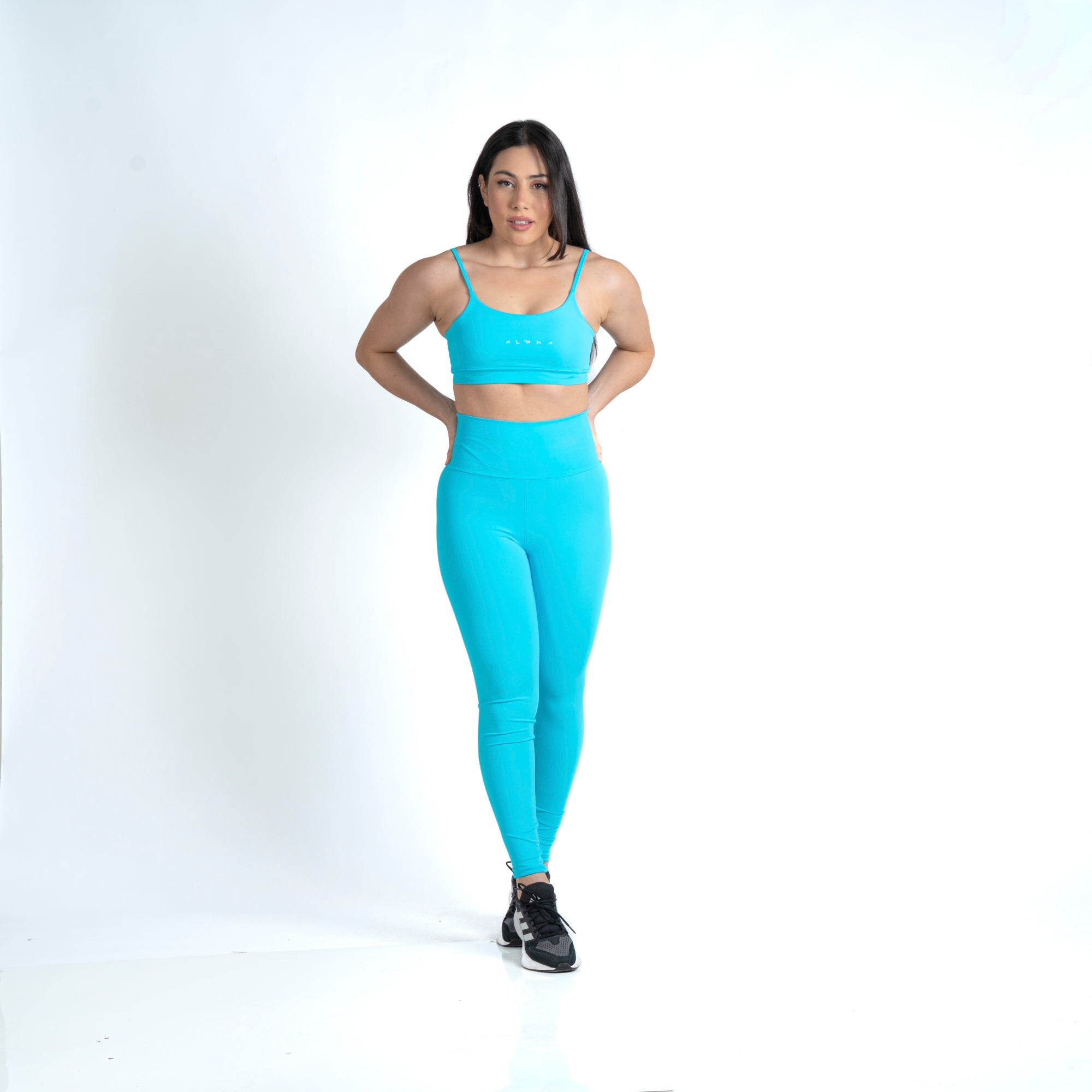 Conjunto Basic Feminino Top e Calça - New Horizon Azul Piscina
