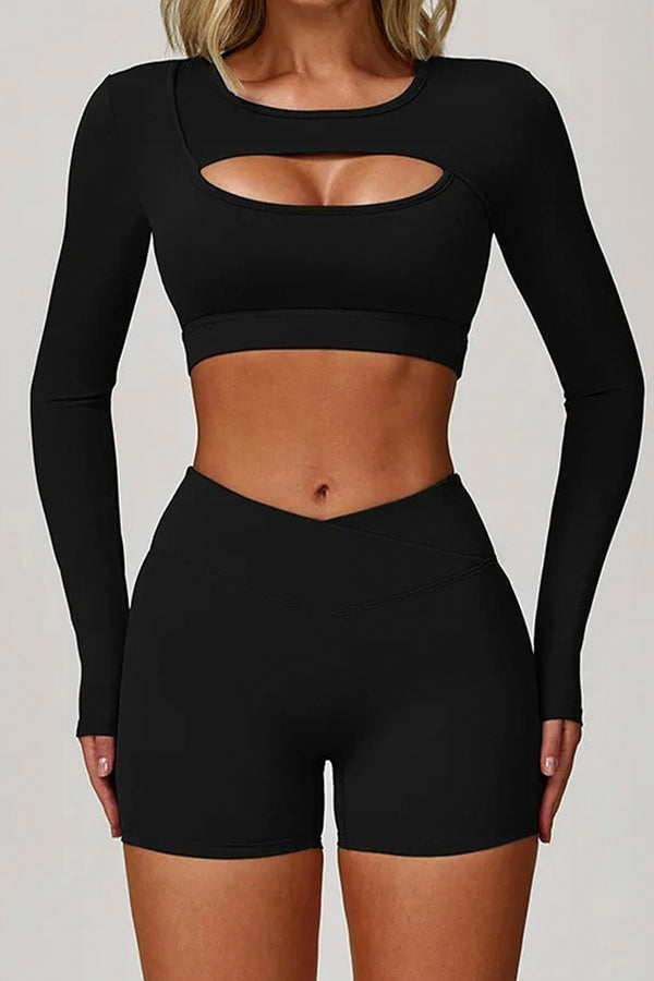 Conjunto FitPulse - Top Manga longa + Short