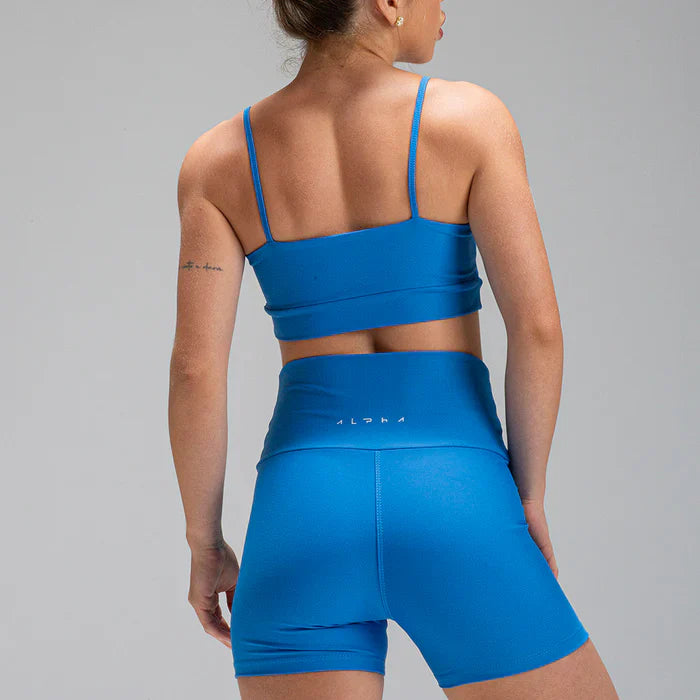 Conjunto Basic Feminino Top e Short - New Horizon Azul Mar