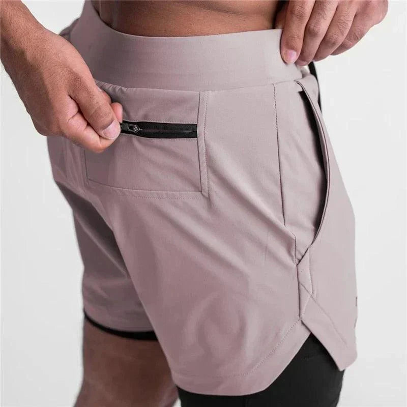 Short Masculino Dupla Camada com Compressão