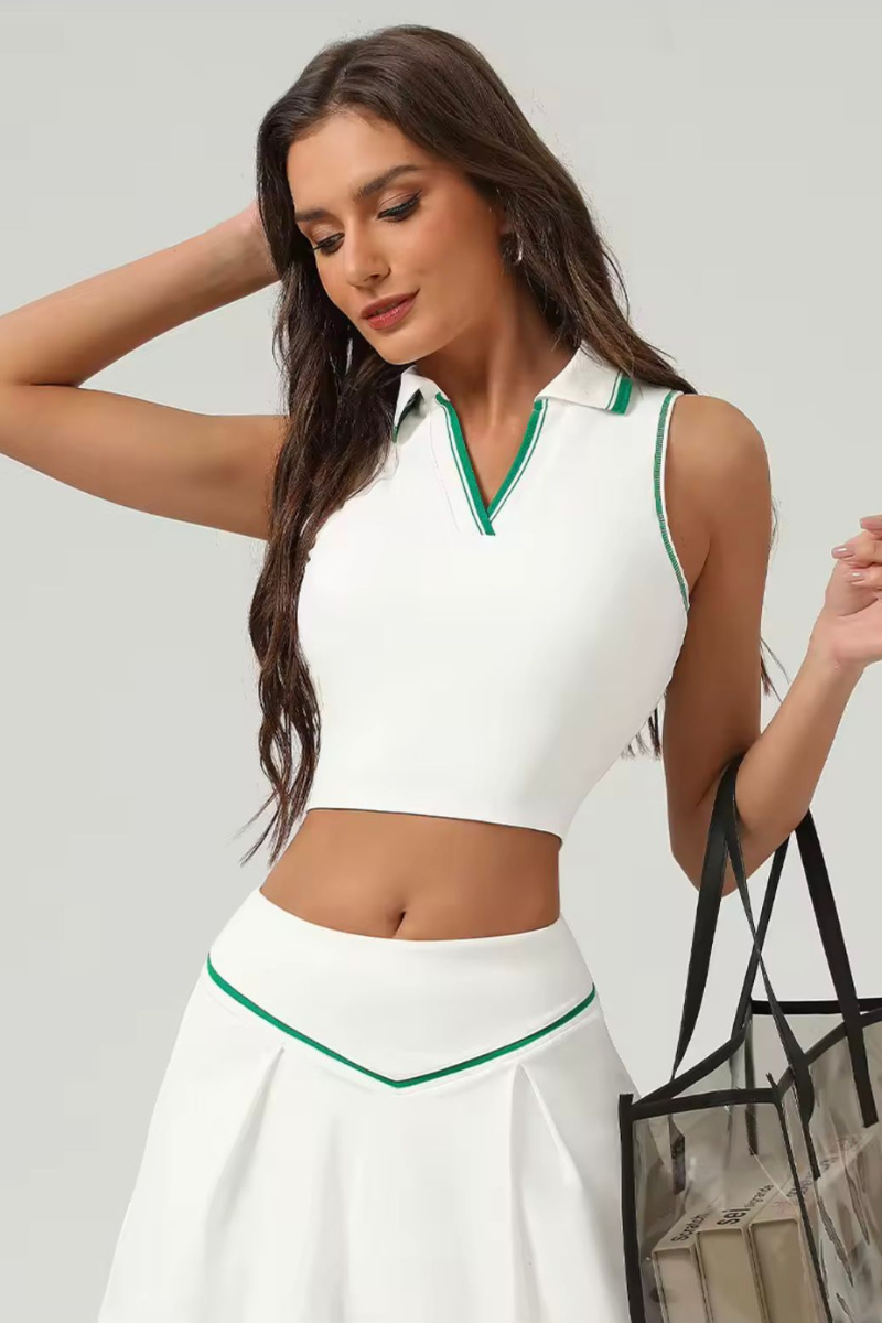 Conjunto PoloFit - Top + Short Saia