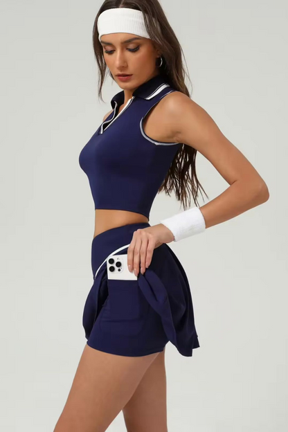 Conjunto PoloFit - Top + Short Saia