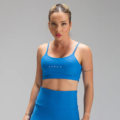 Conjunto Basic Feminino Top e Calça - New Horizon Azul Mar